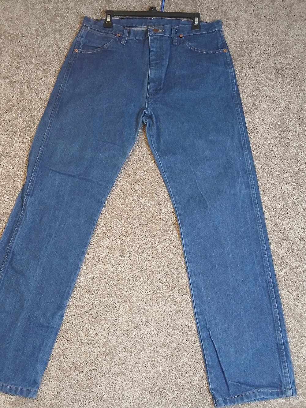 Wrangler Cowboy Cut Blue Jeans for Men - Medium Wash - 100% Cotton - Size 36x32